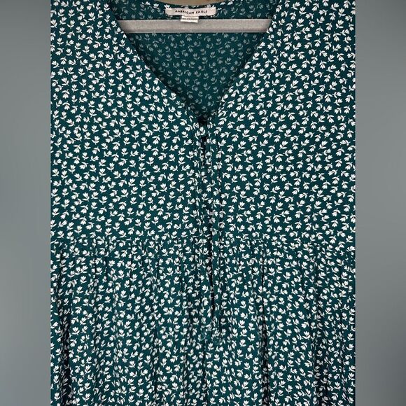 American Eagle Summer Tiered Short Sleeves Floral Dress Size XS - Picture 5 of 6